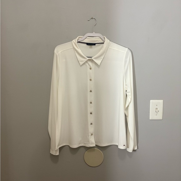 Tommy Hilfiger Cream Button-Up Shirt - Picture 2 of 8